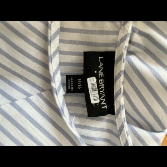 Lane Bryant Striped Embroidery Blouse - Picture 5 of 6